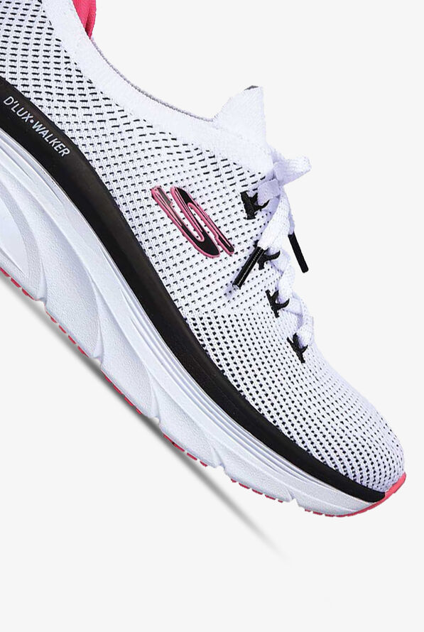 Skechers Sport White & Black D'Lux Walker Refreshing Mood Women's Athletic Nursing Shoes - null - 3