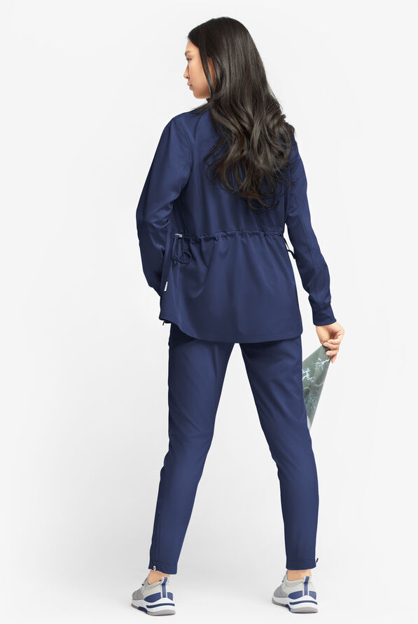 Chaqueta médica ajustable WhisperLite Eris con cremallera y 5 bolsillos para mujer - Navy - 4