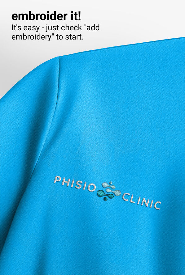 Skechers by Barco Slip-ins Flow Women's 1-Pocket STRETCH Tulip Hem Tuck In V-Neck Scrub Top - Bold Azure - 5