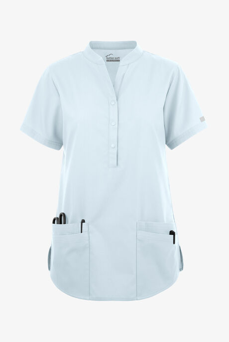 Butter-Soft Originals Women's 6-Pocket Mandarin Collar Scrub Top