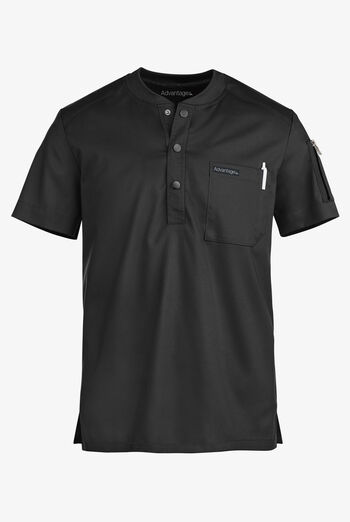 Advantage STRETCH Men's 2-Pocket Short Sleeve Henley Scrub Top