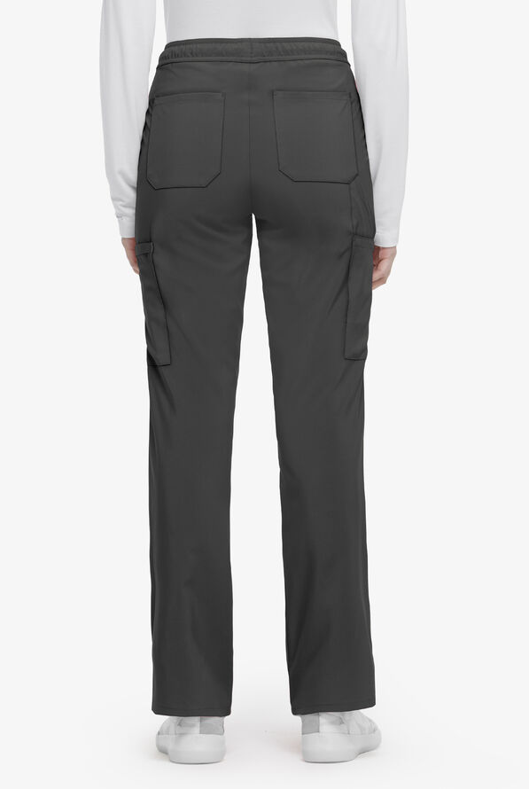 Dickies EDS Essentials Women's 7-Pocket STRETCH Drawstring Waistband Cargo  Scrub Pants - Pewter - 2