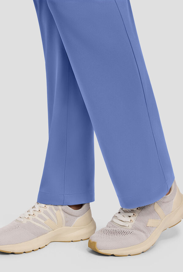 HH Works by Healing Hands Women's 5-Pocket STRETCH Straight Leg Drawstring Cargo Scrub Pants - Ceil Blue - 3