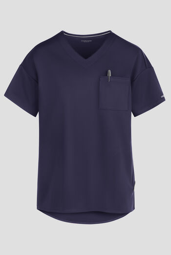 Cherokee Achieve Women's 3-Pocket  STRETCH Tunic V-Neck Knit Scrub Top