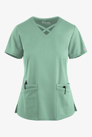 Butter-Soft STRETCH Women's 4-Pocket Crisscross Scrub Top
