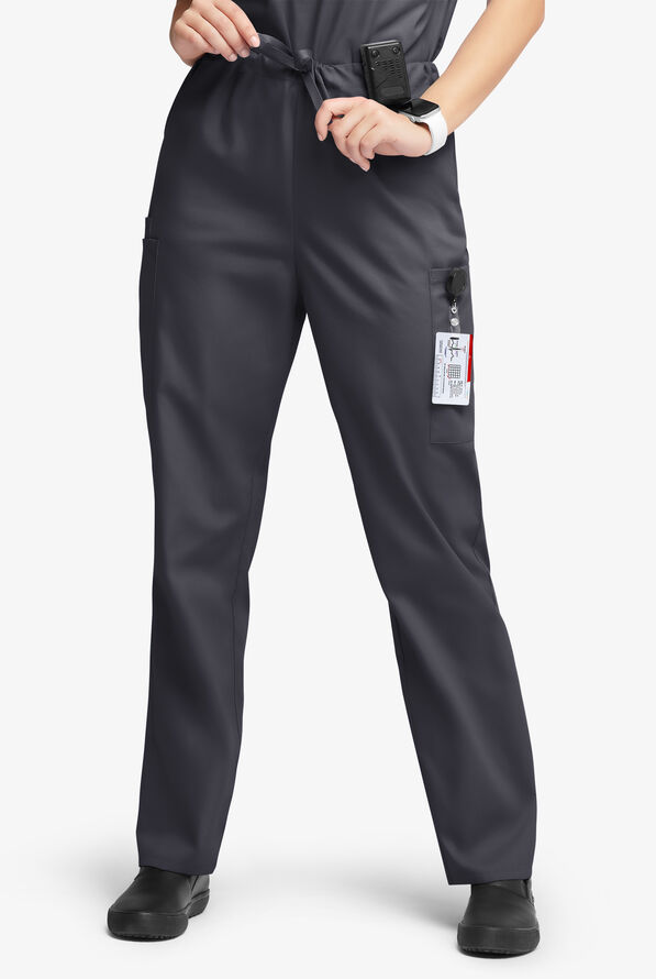 Butter-Soft Originals Unisex 4-Pocket Drawstring Relaxed Straight Leg Scrub Pants - Pewter - 1