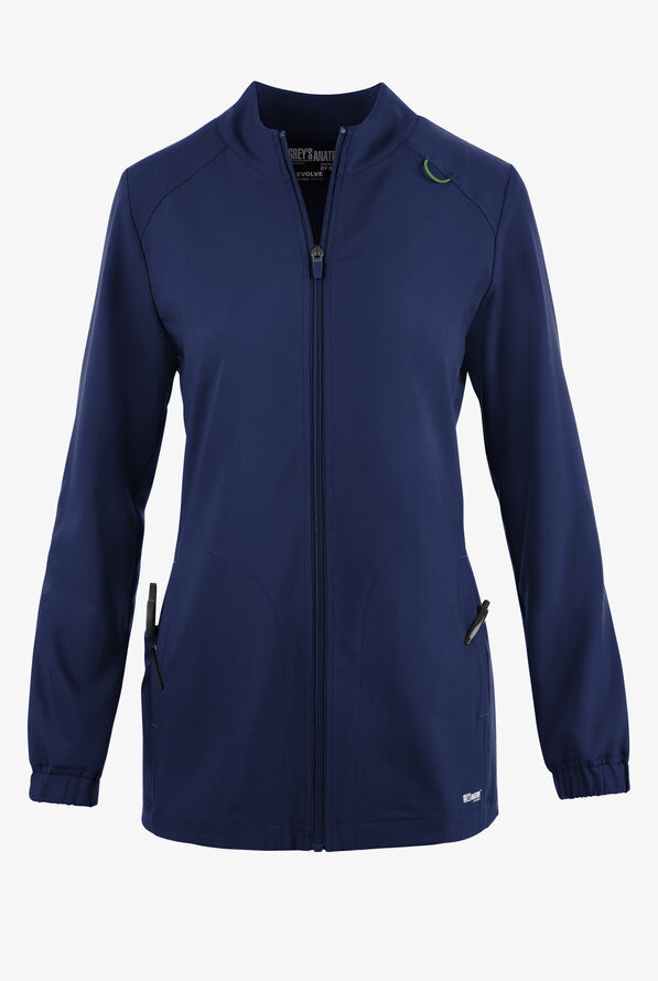 Chaqueta médica Grey's Anatomy by Barco Evolve Virtue STRETCH con cremallera y 3 bolsillos para mujer - Indigo - 1