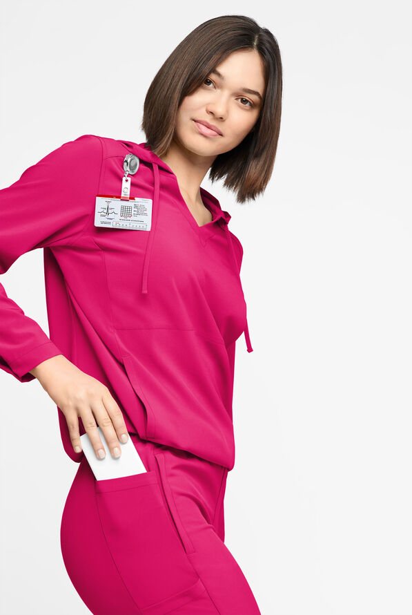 Sudadera m&eacute;dica Easy STRETCH con capucha y 4 bolsillos para mujer - Flirt - 6