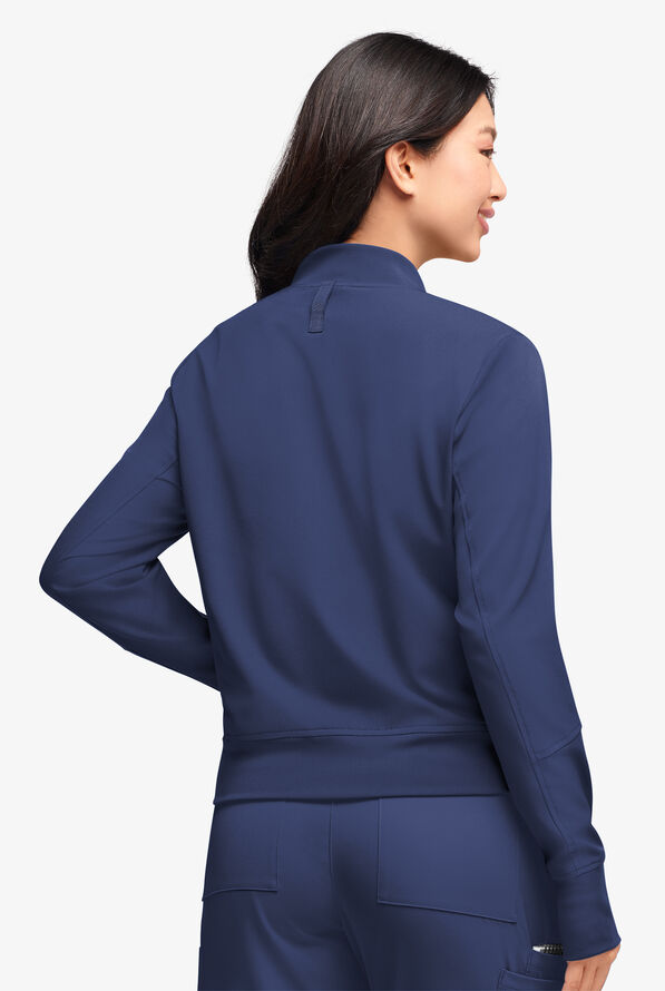 Chaqueta médica WhisperLite NOA Lightweight estilo aviadora con 4 bolsillos para mujer - Navy - 4