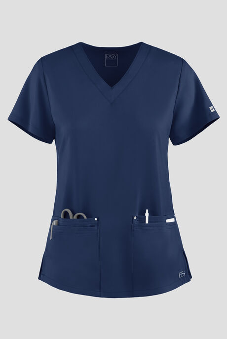 Easy STRETCH Lina Mitered Women's 4-Pocket V-Neck Scrub Top