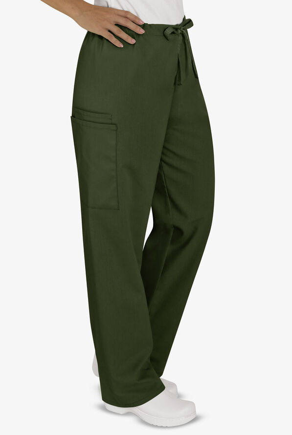 UA Best Buy Scrubs Unisex 3-Pocket Drawstring Pant - Olive - 4