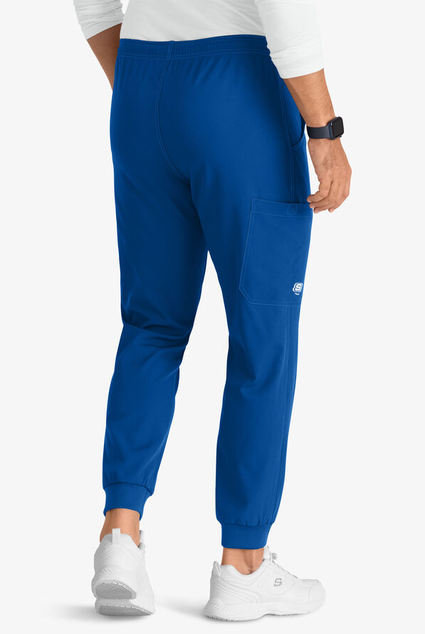 Skechers by Barco Structure Men's 3-Pocket STRETCH Cargo Jogger Scrub Pants - Short - Royal - 4