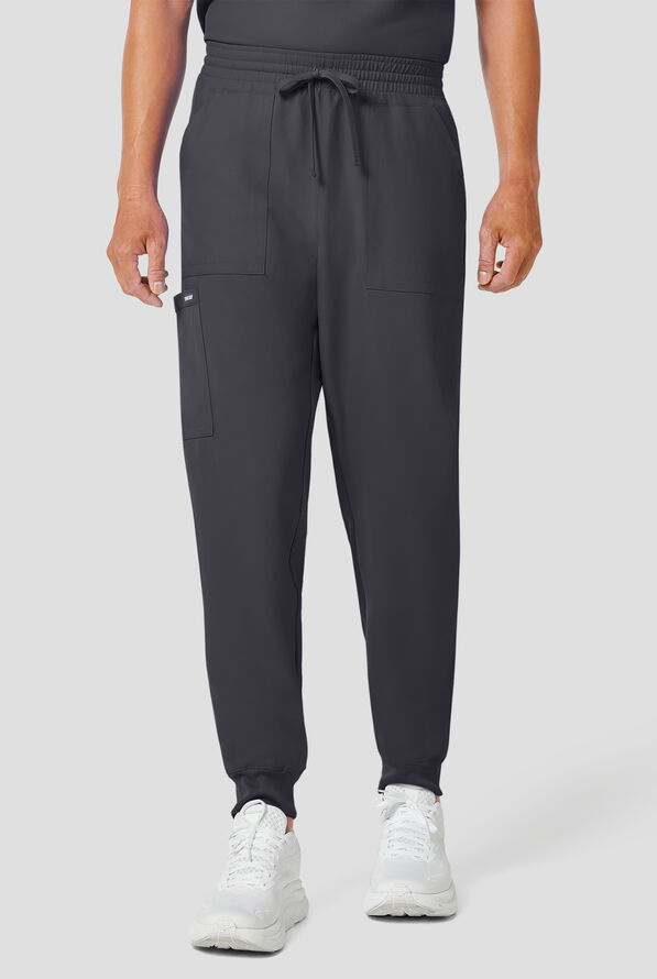 Pantal&oacute;n m&eacute;dico Cherokee Workwear Originals Ultra estilo jogger con cord&oacute;n y 4 bolsillos para hombre - Pewter - 1
