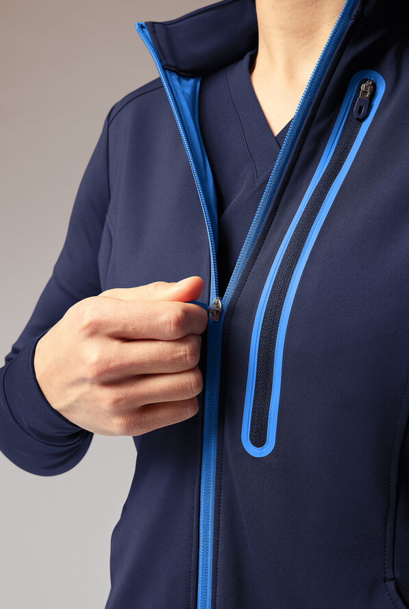 Chaqueta médica Hypothesis Super-Dermal con cremallera y múltiples bolsillos para mujer - Navy/Royal - 6