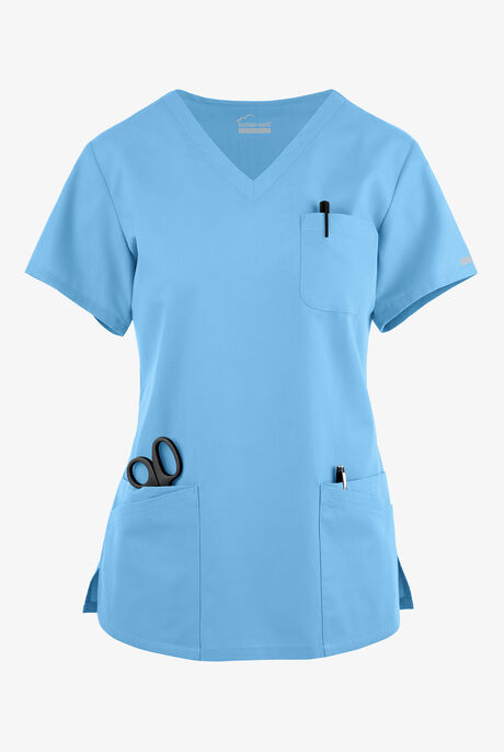 Butter-Soft Originals Women's 7-Pocket Curved V-Neck Scrub Top