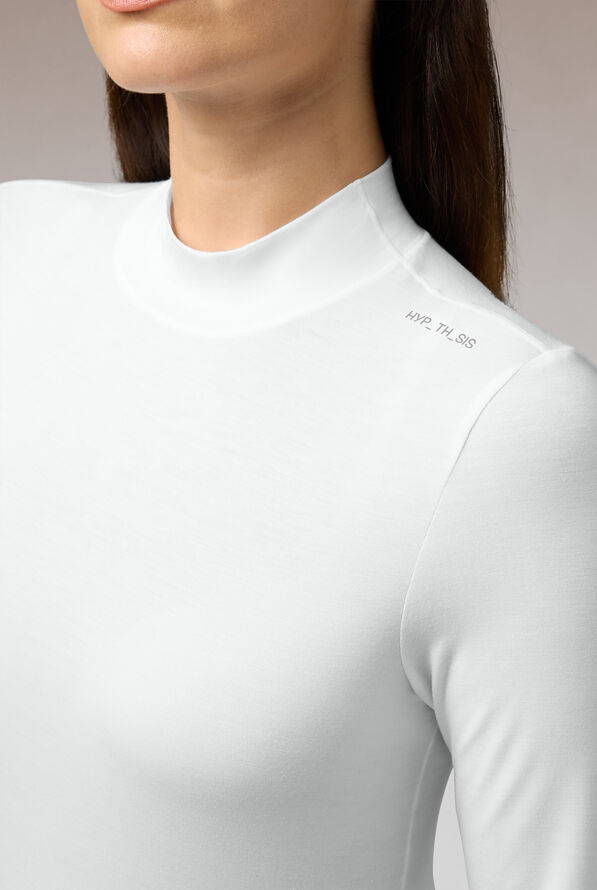 Camiseta m&eacute;dica manga larga Hypothesis Inner K STRETCH de punto tejido con cuello de imitaci&oacute;n para mujer - White - 4