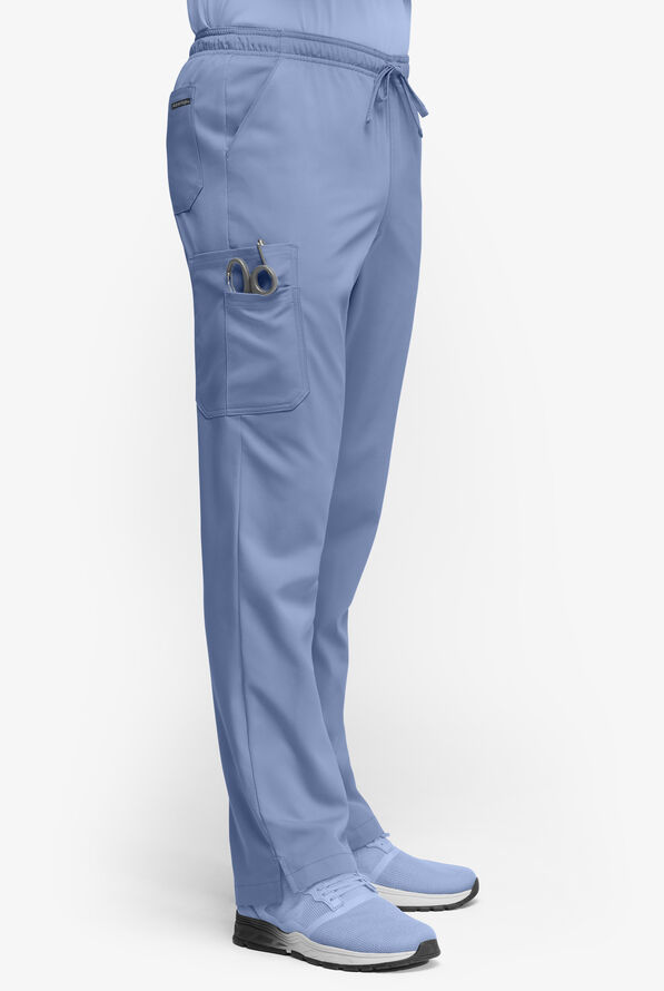 Advantage STRETCH Men's 6-Pocket Cargo Scrub Pants - Tall - Ceil Blue - 4