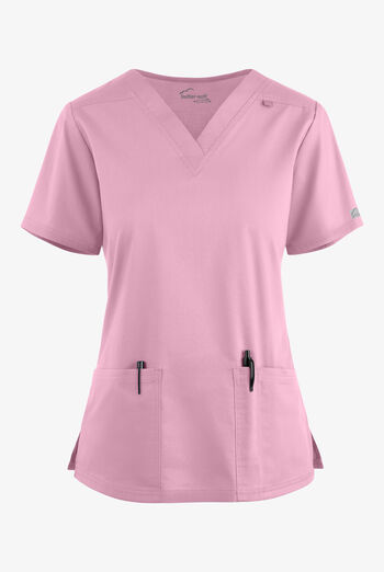 Blusa m&eacute;dica Butter-Soft STRETCH con cuello en V y 4 bolsillos para mujer