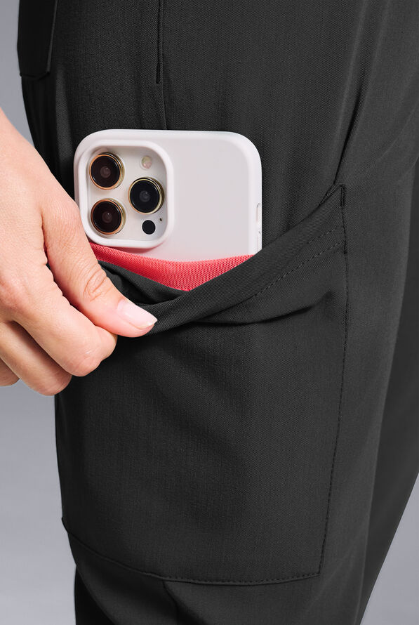 Hypothesis Women's Base 6-Pocket Jogger Scrub Pant - Jet Black - 3