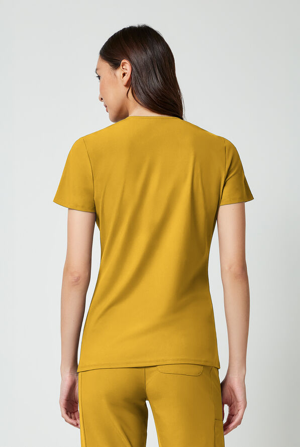 Blusa m&eacute;dica Infinity PURSUIT STRETCH con cuello en V y 2 bolsillos para mujer - Butterscotch - 4