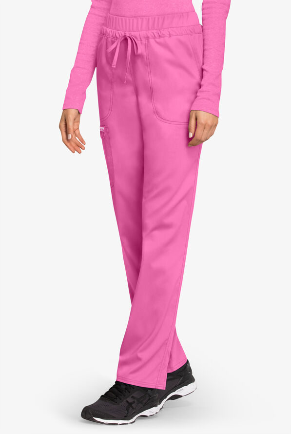 Cherokee Workwear Revolution Women's 5-Pocket STRETCH Drawstring Cargo Scrub Pants - Sweet Berry - 1