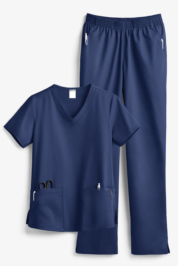 Conjunto de blusa médica y pantalón médico UA Flex - Navy - 1