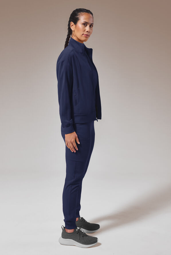 Chaqueta médica Hypothesis Base de corte holgado con cremallera y 3 bolsillos para mujer - Navy - 7