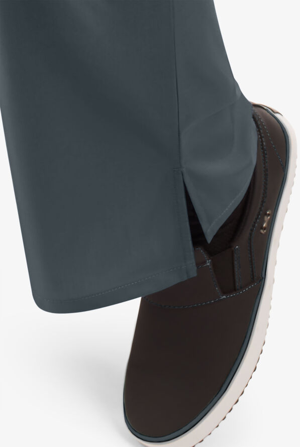 Cherokee Workwear Women's 3-Pocket Flare Leg Drawstring Scrub Pants - Tall - Pewter - 5