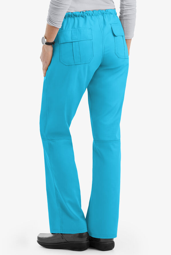 Pantal&oacute;n m&eacute;dico Butter-Soft Core by UA&trade; Petite con cord&oacute;n y 6 bolsillos para mujer - Turquoise - 2