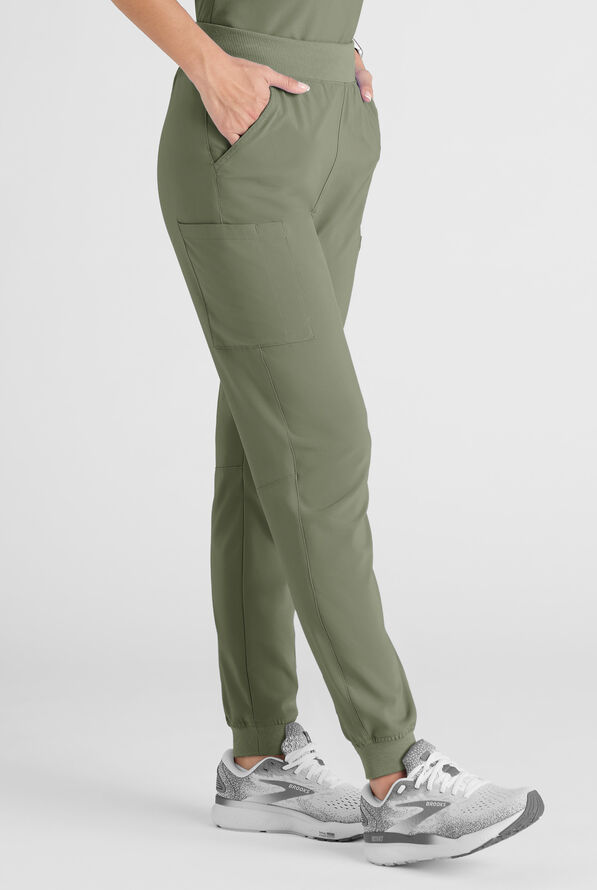 Conjunto de uniforme m&eacute;dico Easy STRETCH con 10 bolsillos para mujer - Olive Leaf - 10