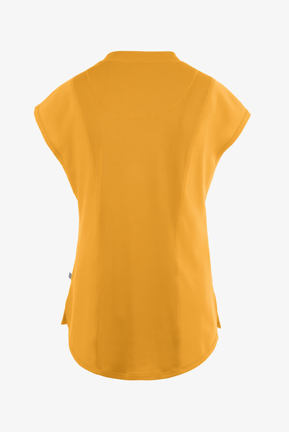 Blusa m&eacute;dica Cherokee Infinity STRETCH con mangas dolm&aacute;n y 4 bolsillos para mujer - Gold Rush - 3