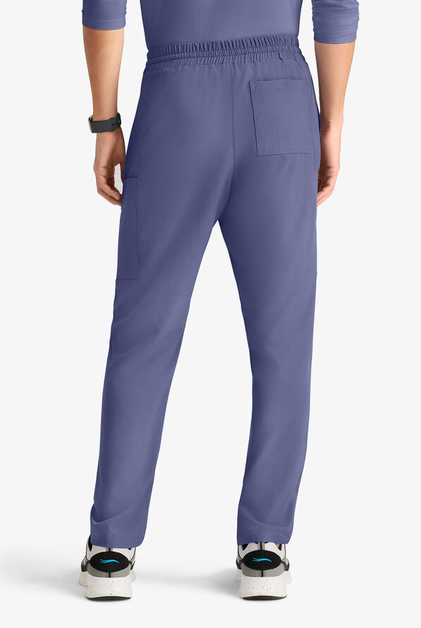 Skechers by Barco Horizon Men's 5-Pocket STRETCH Cargo Scrub Pants - Ceil Blue - 3