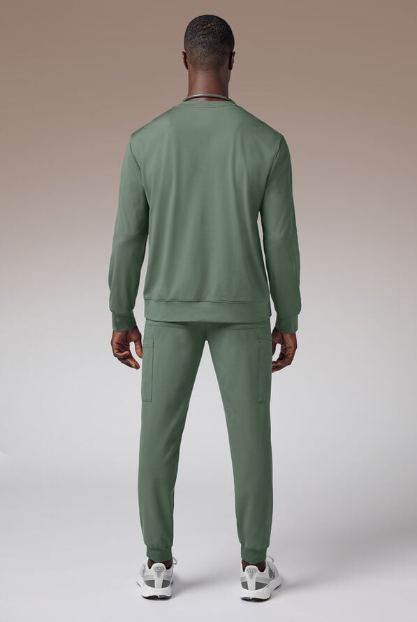 Hypothesis Omni Base Men's Knit Crew Neck Scrub Pullover - Mineral - 3