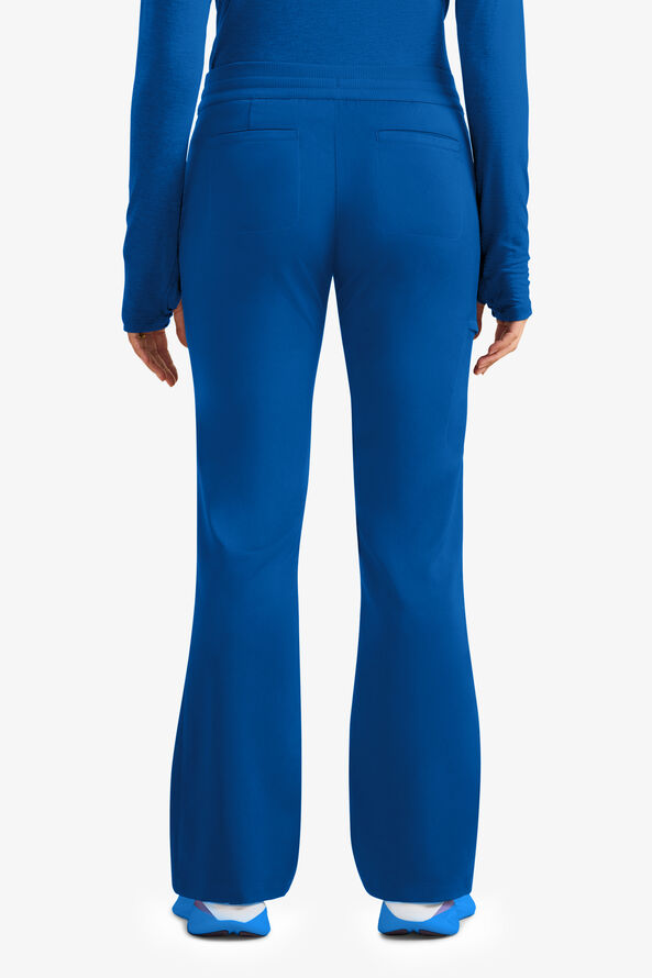 Healing Hands Purple Label Women's 6-Pocket STRETCH Flare Leg Drawstring Scrub Pants - Royal - 3