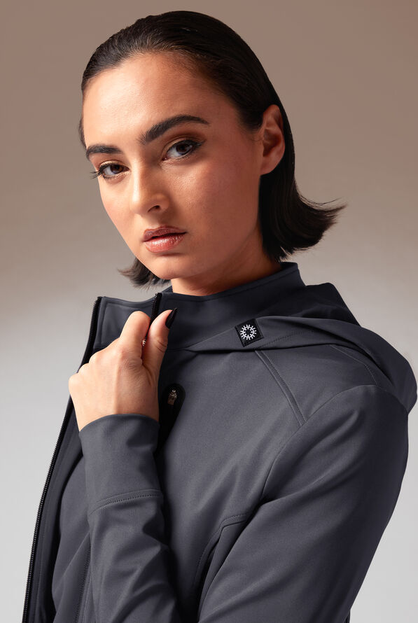 Chaqueta médica Hypothesis Super-Dermal con cremallera y múltiples bolsillos para mujer - Pewter/Jet Black - 2