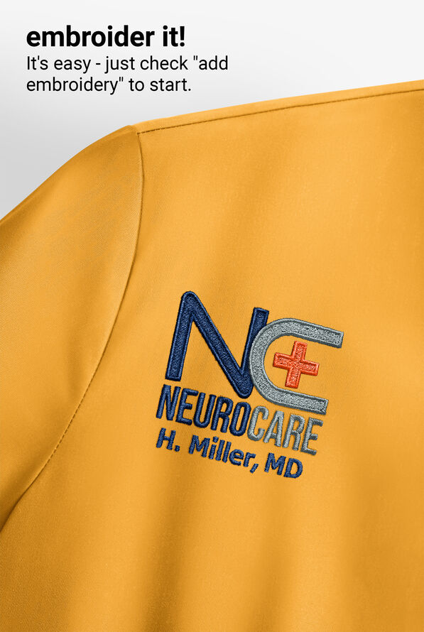 Blusa m&eacute;dica Cherokee Infinity STRETCH con mangas dolm&aacute;n y 4 bolsillos para mujer - Gold Rush - 4