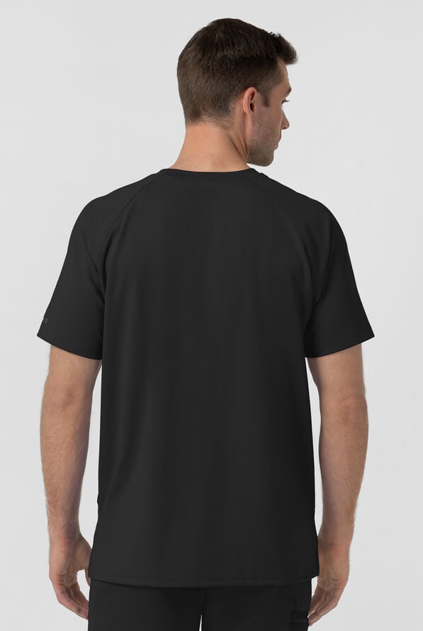 Carhartt Force&reg; Cross-Flex Knits Men's 5-Pocket STRETCH Crew-Neck Scrub Top - Black - 4