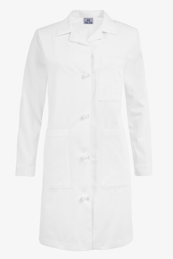 White Swan Meta Women's 38" 5-Pocket Lab Coat - White - 1