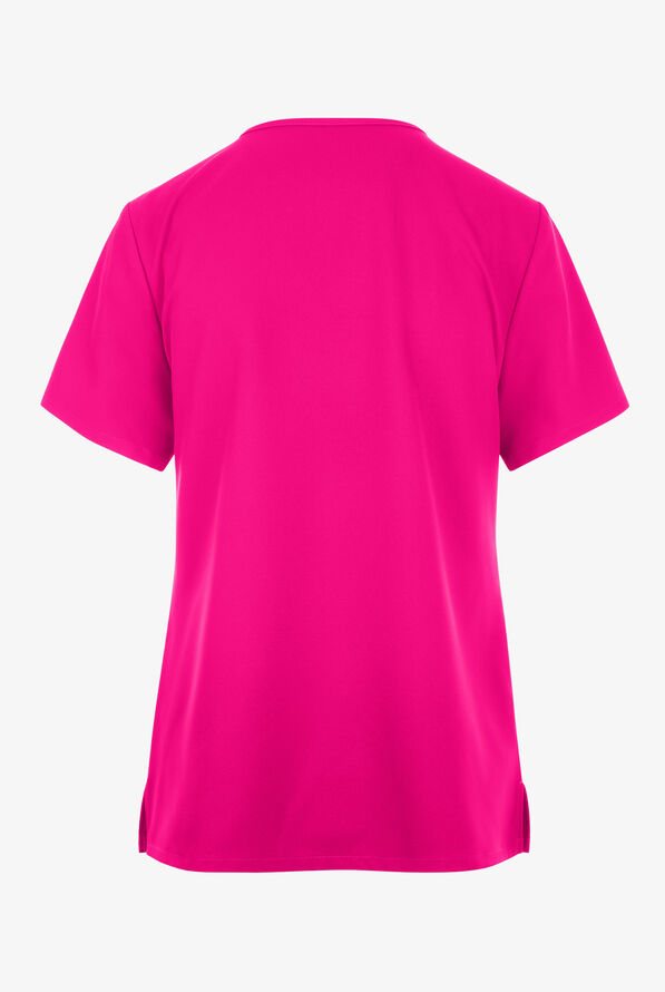 Cherokee Workwear Originals Ultra Women's 2-Pocket V-Neck Scrub Top - Electric Pink - 2
