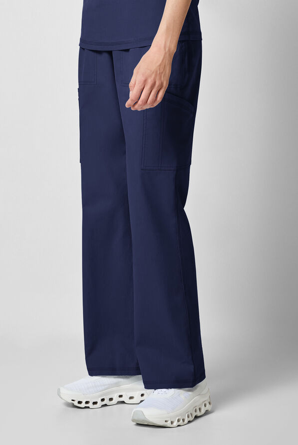 Dickies Forge Women's 6-Pocket Straight Leg Cargo Scrub Pants - Navy - 4