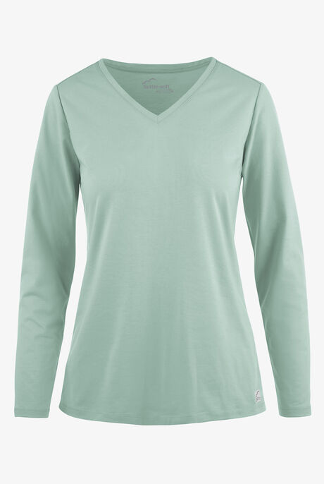 Butter-Soft STRETCH Women’s Cotton-Rich V-Neck Knit Underscrub