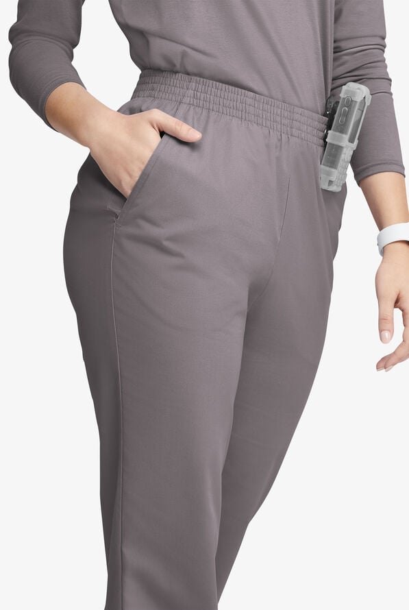 Butter-Soft Originals Women's 2-Pocket High Waisted Straight Leg Scrub Pants - Grey Stone - 2
