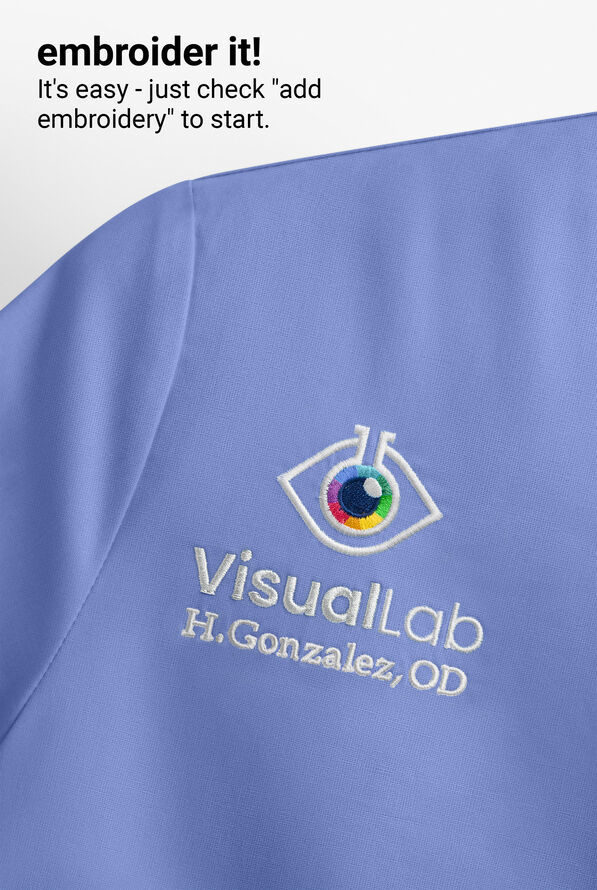 Blusa m&eacute;dica Grey's Anatomy de corte cl&aacute;sico con cuello en V y 2 bolsillos para mujer - Ceil Blue - 5