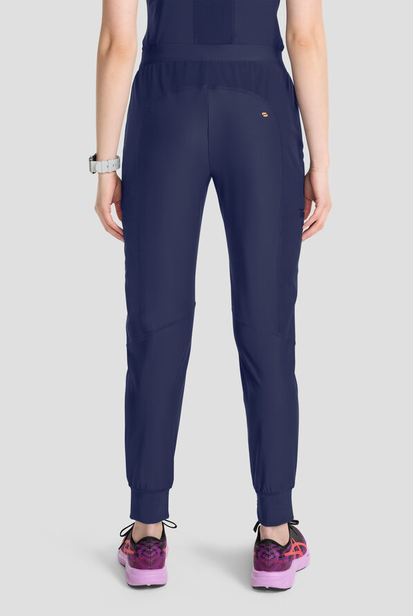 Infinity GNR8 Kinetic Knit Women's 4-Pocket STRETCH Cargo Jogger Scrub Pants - Navy - 4