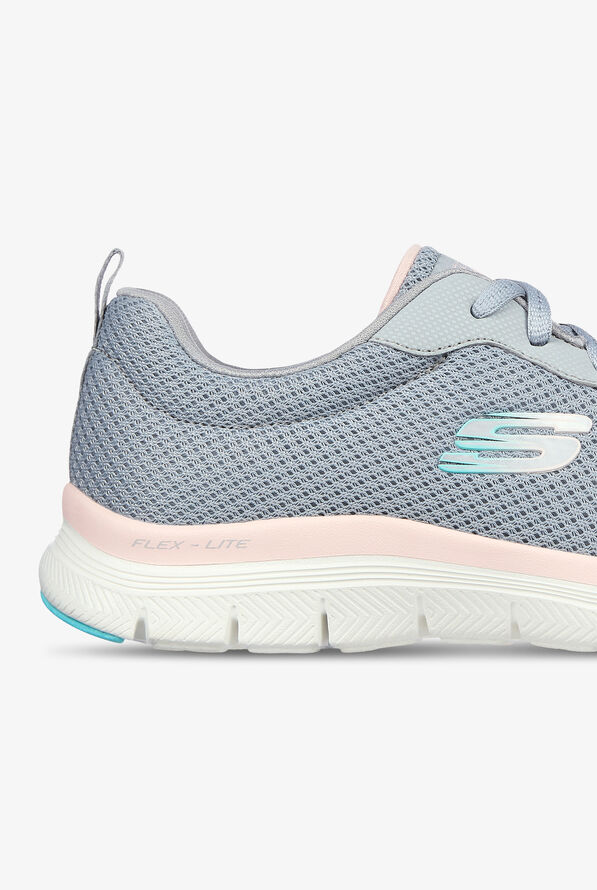 Zapatillas deportivas Skechers Sport Flex Appeal 4.0 Brilliant View Gray/Pink con cordones para mujer - null - 4