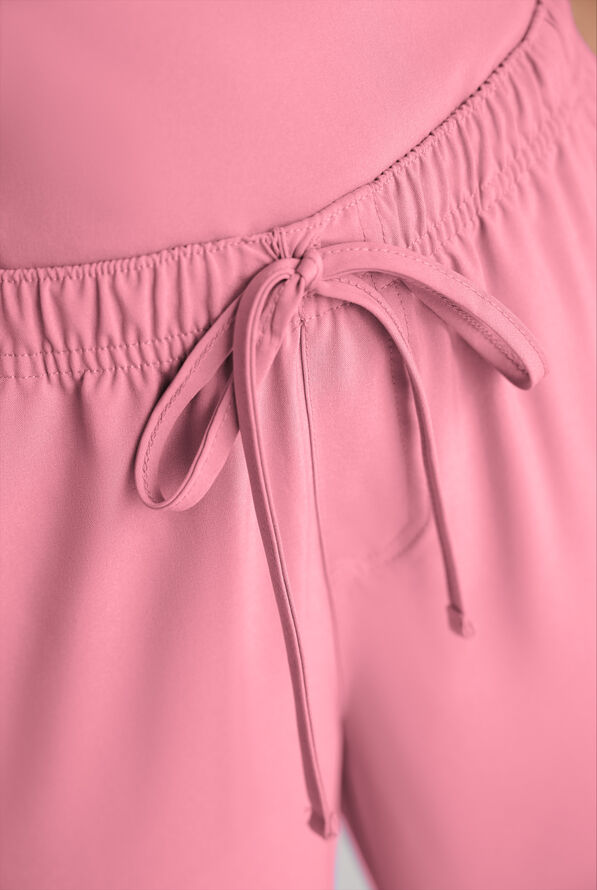 Easy STRETCH Eden Women's 4-Pocket Drawstring Scrub Pants - Petite - Tea Rose - 4
