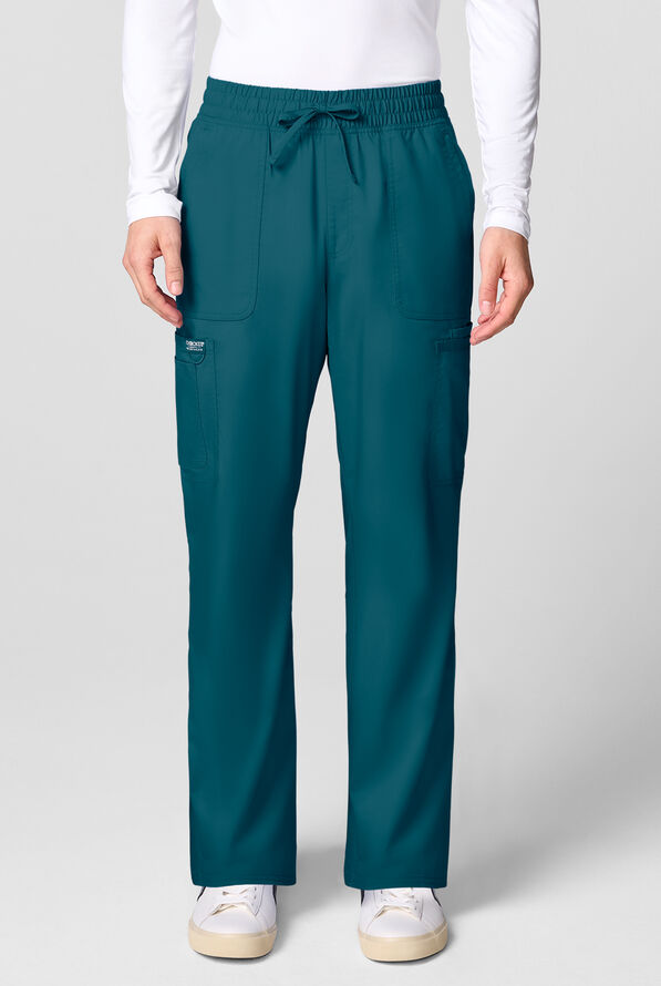 Pantal&oacute;n m&eacute;dico Cherokee Workwear Revolution STRETCH con piernas rectas y 12 bolsillos para hombre - Caribbean Blue - 1