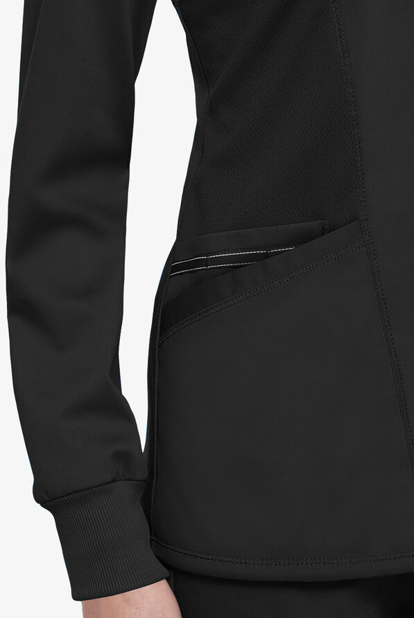 Chaqueta médica abrigada Cherokee Workwear Revolution STRETCH con paneles de malla y 3 bolsillos para mujer - Black - 6