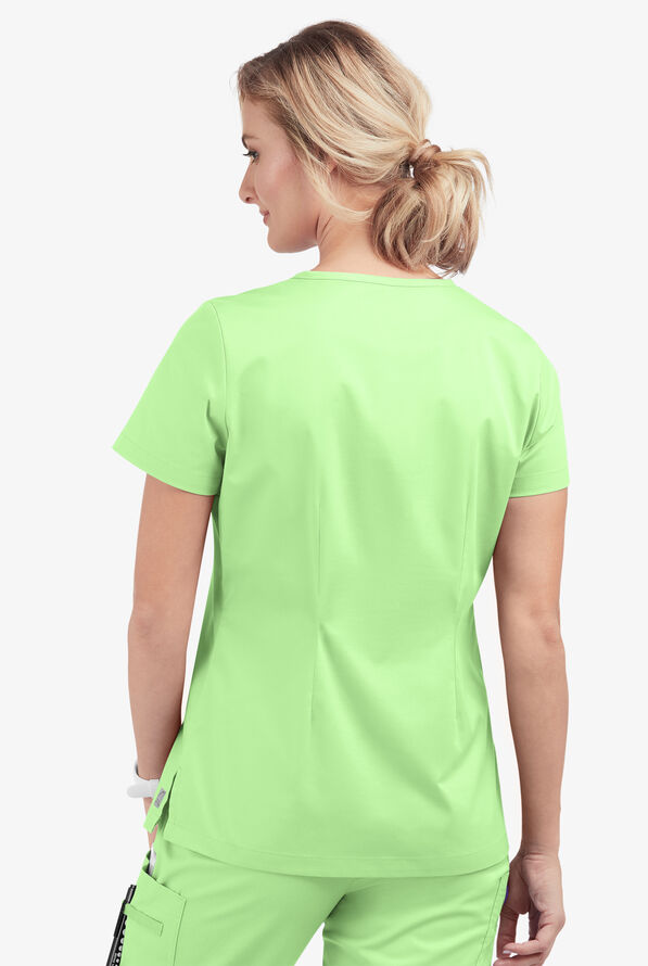 Blusa m&eacute;dica Butter-Soft STRETCH con cuello en V y 2 bolsillos para mujer - Spearmint - 4