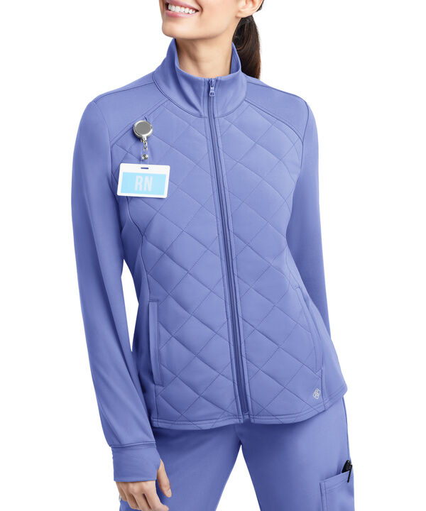 Chaqueta médica acolchada Tafford Active STRETCH Keira con mangas largas y 2 bolsillos para mujer - Ceil Blue - 1
